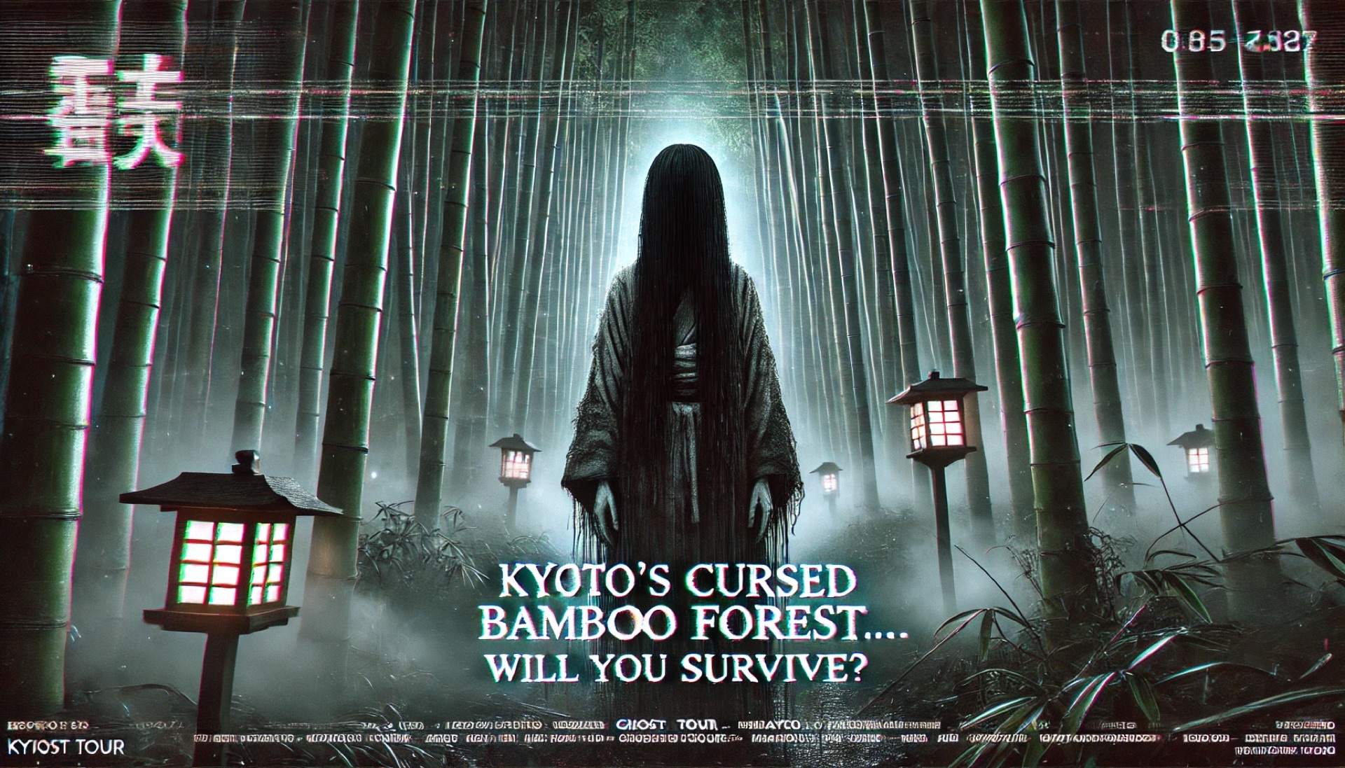 Kyoto Ghost Tour — yūrei in the cursed bamboo forest of Arashiyama at night