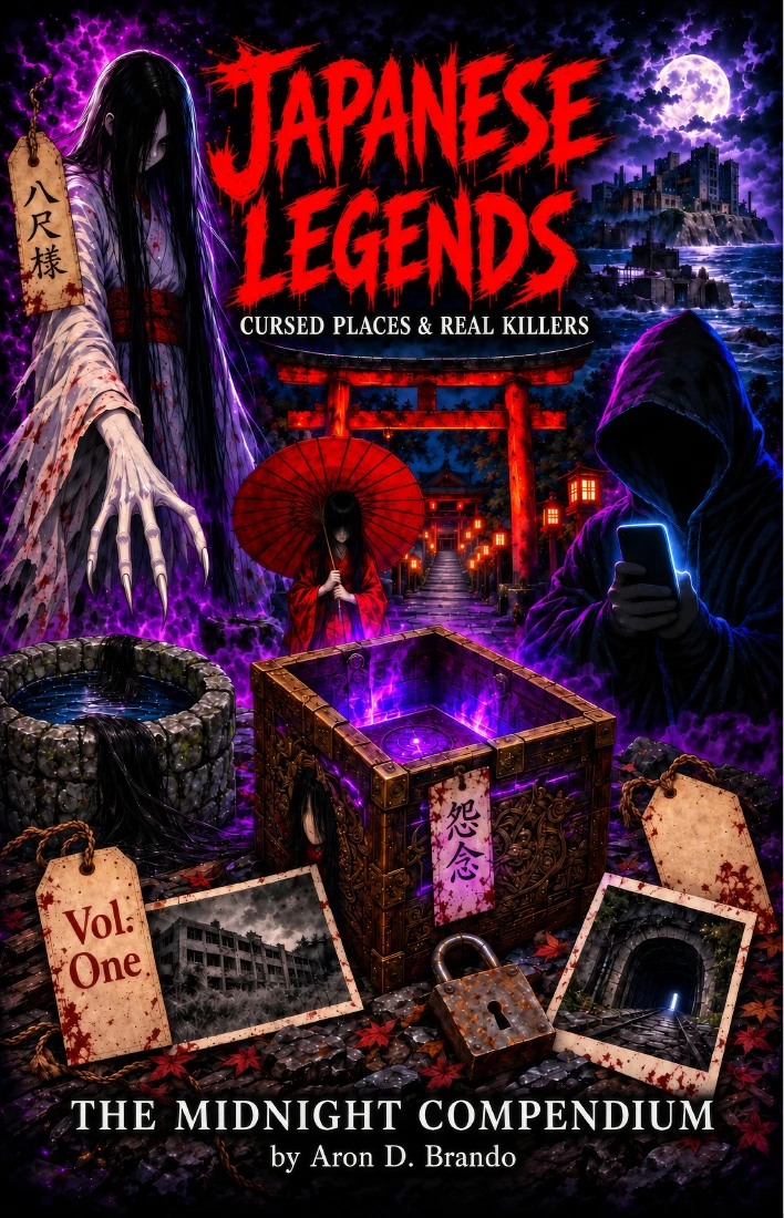 Japanese Legends: Cursed Places & Real Killers — Midnight Compendium, Volume One book cover