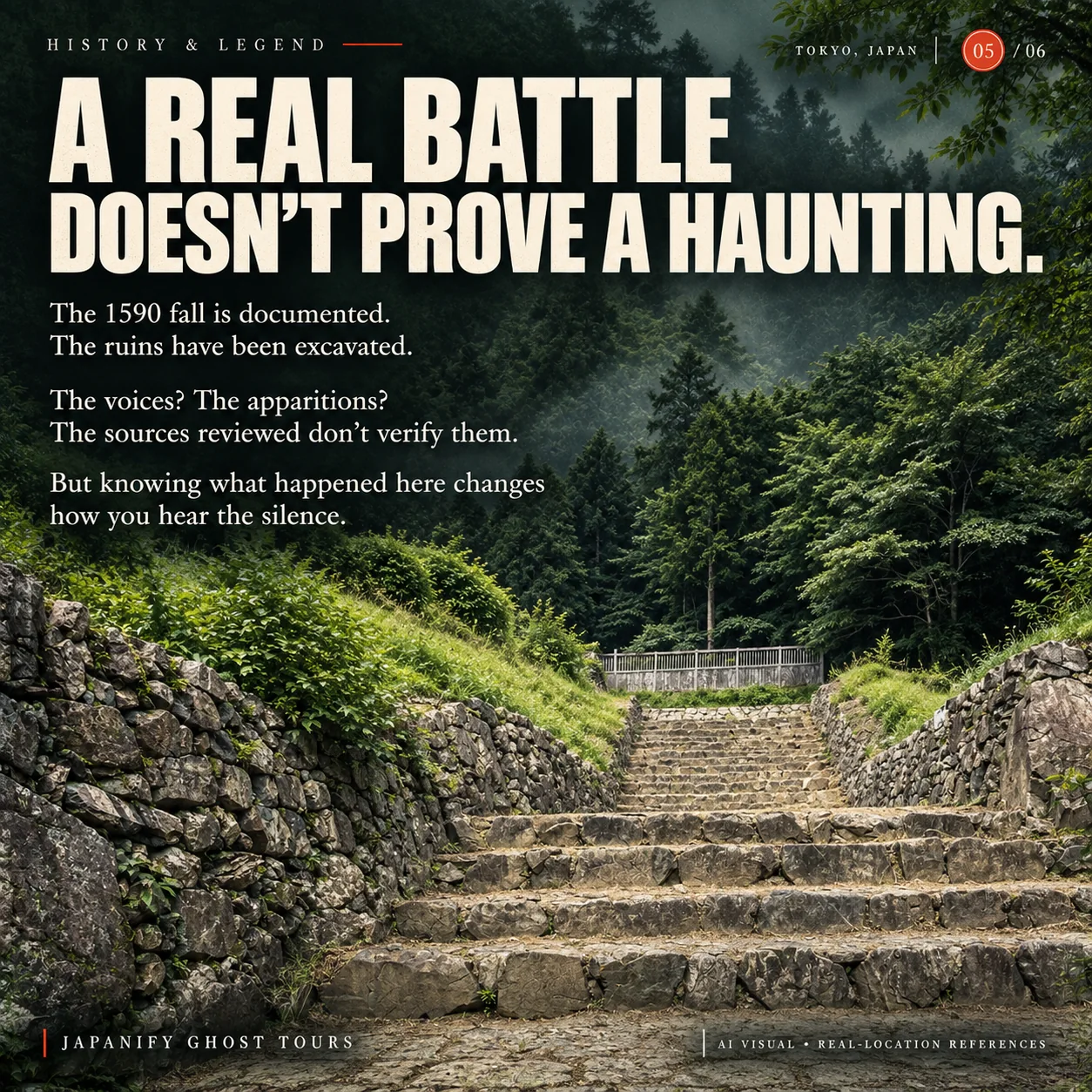 The documented battle does not establish a haunting.